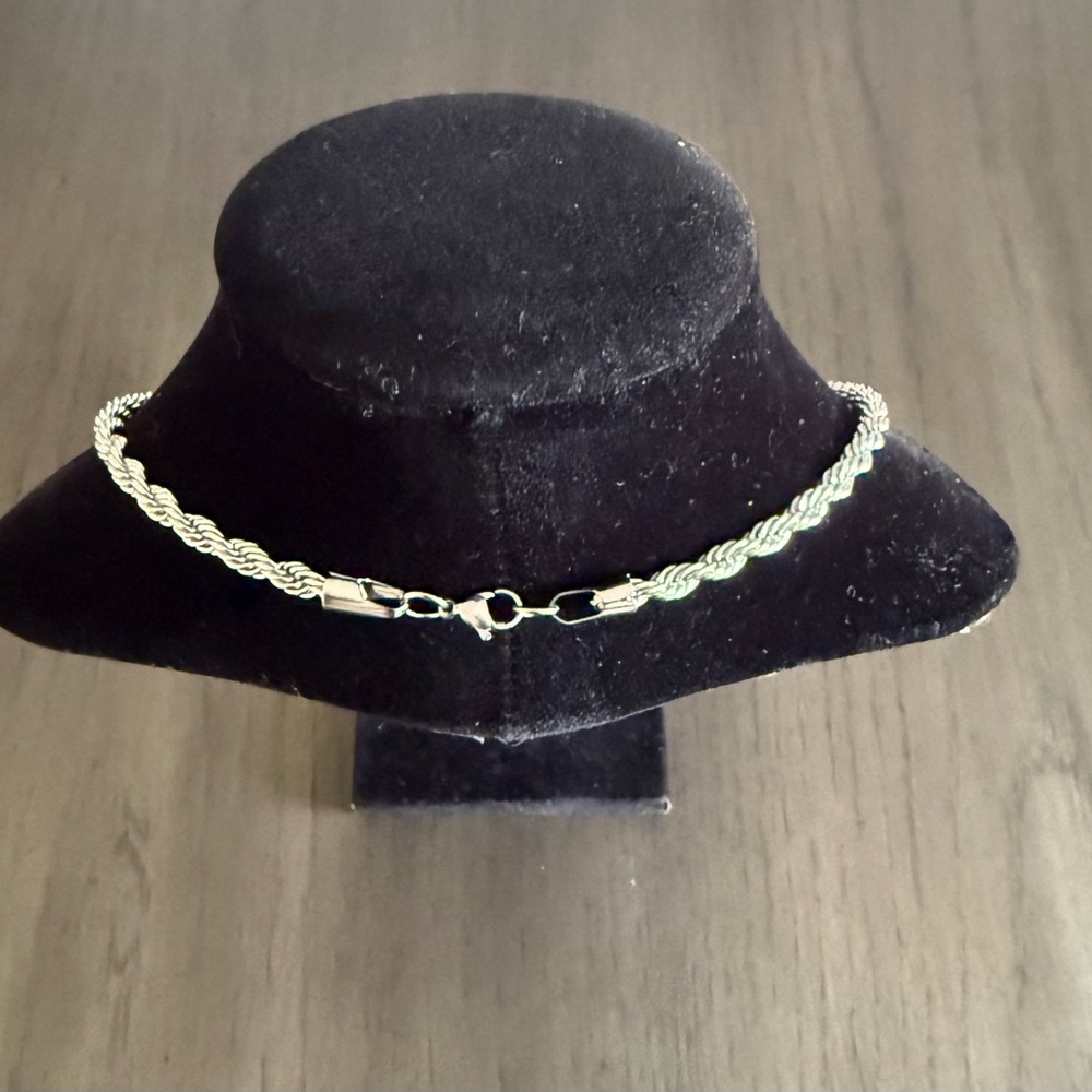 Silver Plated Rope Chain - Picture 9 of 10